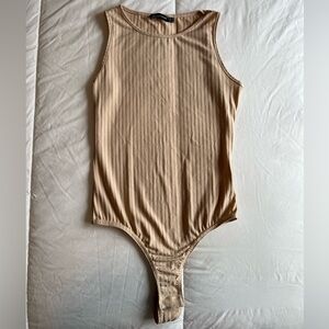 Ribbed Tan Bodysuit